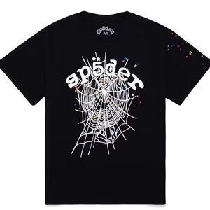 Spyder Kids Black Tee with Web Graphic